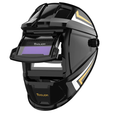 TOOLIOM Flip Up Welding Helmet 3.64 x 1.67 inch Auto Darkening Clamshell Welding Mask True Color Lift Front Welding Hood